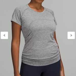 Lululemon Grey Swiftly Tech shirt.